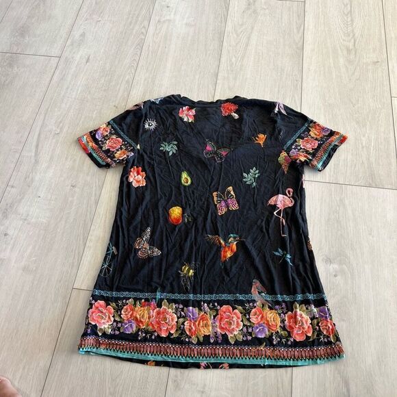 Johnny Was Zooey Favorite Border V Neck Teesize S - Picture 5 of 7